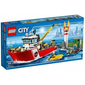 LEGO City 60109 - Le bateau des pompiers
